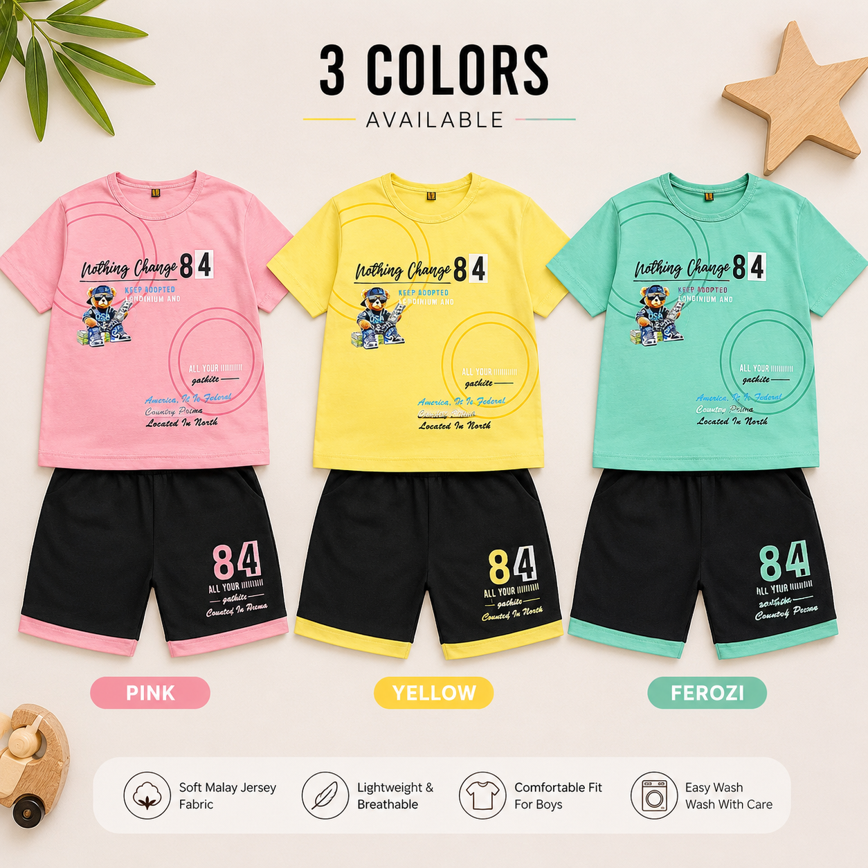 SoftWear Premium Malay Jersey Summer Co-Ord Set (2-Piece)