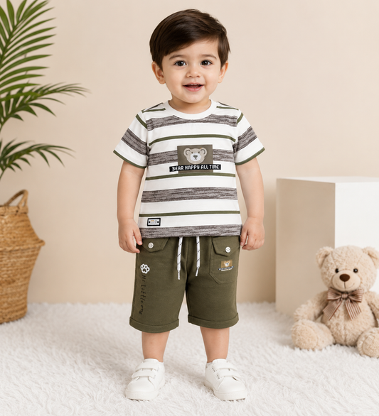 BabyBear Premium Summer Outfit for Boys – Soft Cotton Kids Set