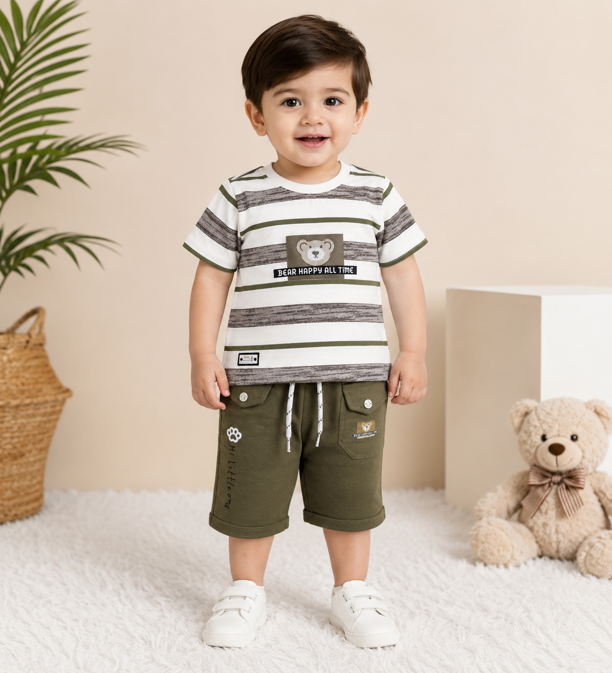 BabyBear Premium Summer Outfit for Boys – Soft Cotton Kids Set